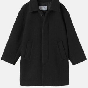 Black Wool Coat Zara kids